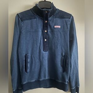 Vineyard Vines Supershep Women Navy mock Neck Pullover sweatshirt size XXS